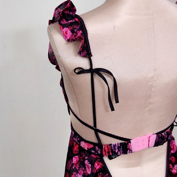 New!For Love and Lemons Lola Babydoll Mini Floral Dress - Picture 13 of 16